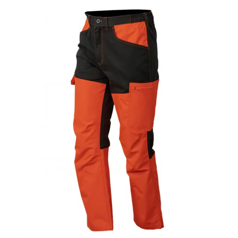 Pantalon traque enfant orange/kaki 6-16 ans polyester-coton