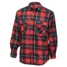 Chemise polaire homme à carreaux rouge 50-60°C