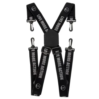 Bretelles élastiques mousqueton noir 4cm - polyamide