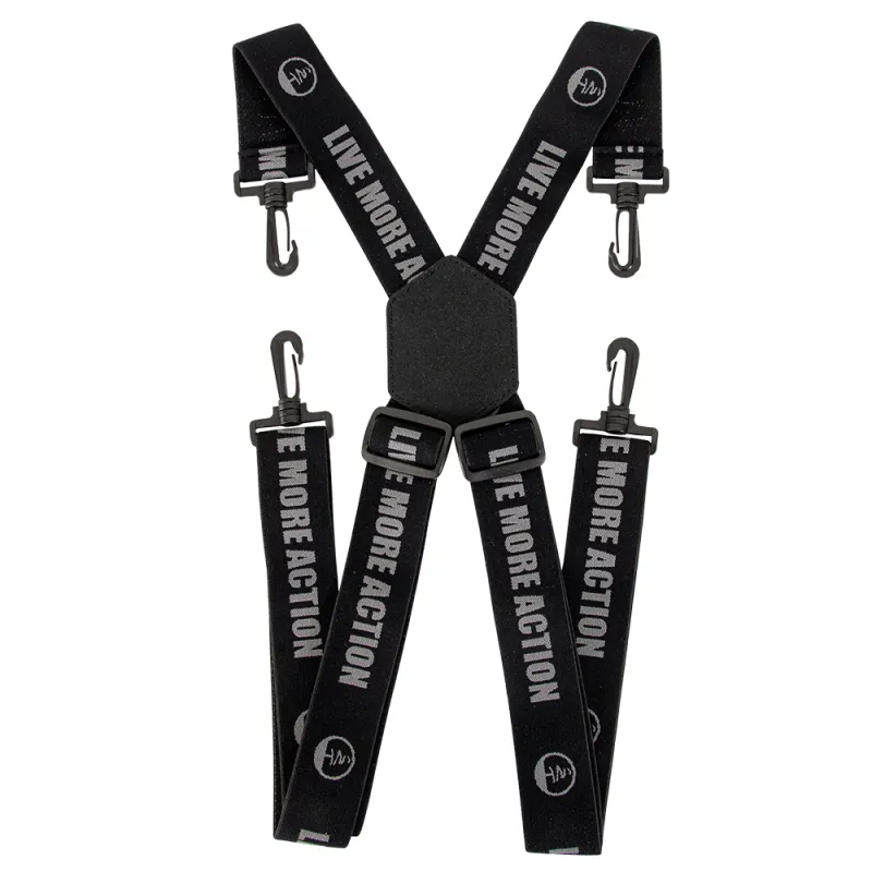 Bretelles élastiques mousqueton noir 4cm - polyamide