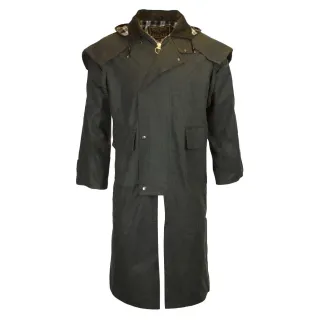 Manteau Walker & Hawkes Waxstock vert - Coton ciré