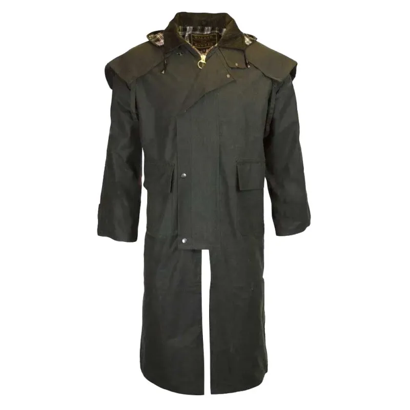 Manteau Walker & Hawkes Waxstock vert - Coton ciré