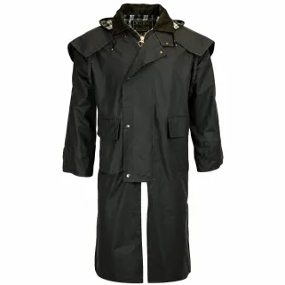 Manteau Walker & Hawkes Waxstock vert - Coton ciré