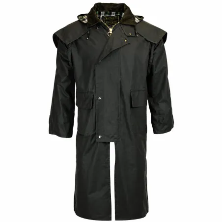 Manteau Walker & Hawkes Waxstock vert - Coton ciré