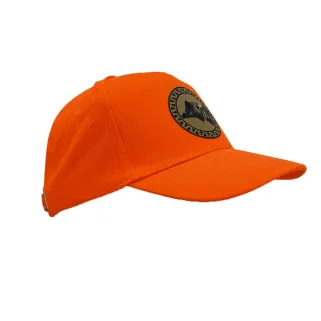 Casquette chasse sanglier coton orange réglable
