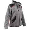 Blouson femme molletonné gris capuche 2 poches XS-2XL