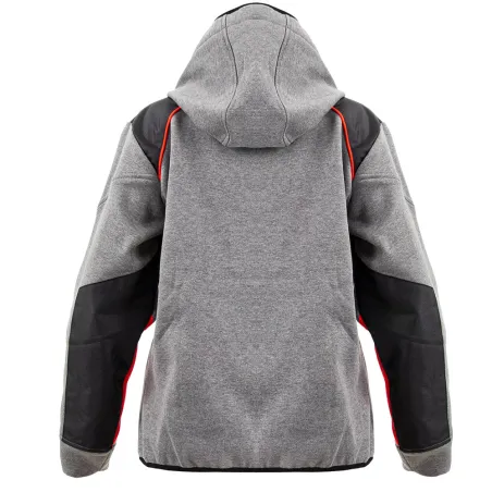 Blouson femme molletonné gris capuche 2 poches XS-2XL