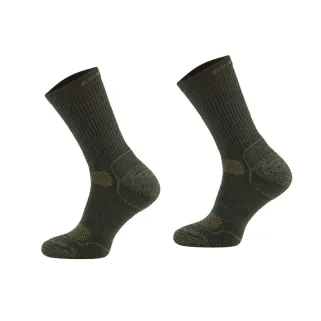 Chaussettes mérino kaki 50% laine - Confort & résistance