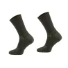 Chaussettes mérino kaki 50% laine - Confort & résistance