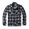 Chemise polaire homme Jeff Brandit® - Gris/noir manches longues