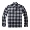 Chemise polaire homme Jeff Brandit® - Gris/noir manches longues