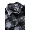 Chemise polaire homme Jeff Brandit® - Gris/noir manches longues