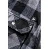 Chemise polaire homme Jeff Brandit® - Gris/noir manches longues