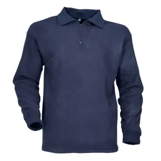 Chemise polaire marine F1 col zippé 220g/m² polyester