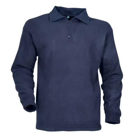 Chemise polaire marine F1 col zippé 220g/m² polyester