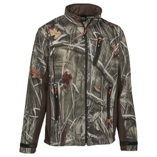 Blouson chasse softshell camo kaki 4 poches S-3XL