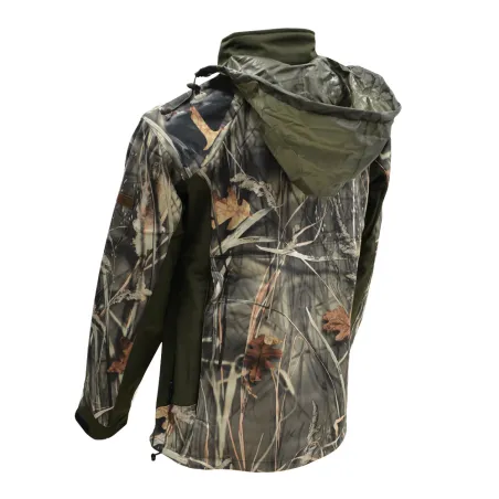 Blouson chasse softshell camo kaki 4 poches S-3XL