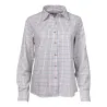 Chemise femme élégante carreaux coton ocre XS-2XL