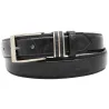 Ceinture noire synthétique 125 cm - Boucle métal résistante