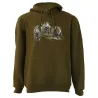 Sweat capuche 3 sangliers kaki - M à 3XL Bartavel®