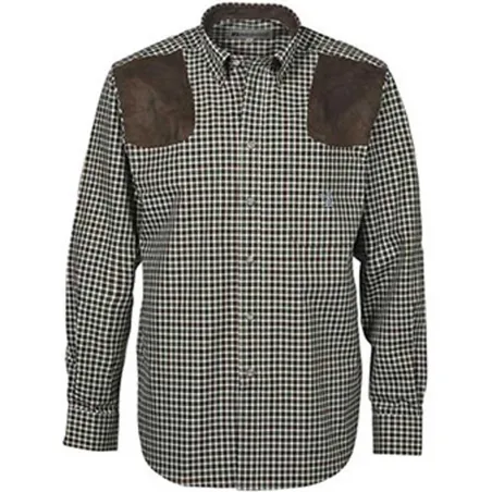 Chemise chasse Sologne Percussion® vert/marron