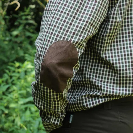 Chemise chasse Sologne Percussion® vert/marron