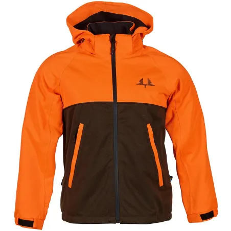 Veste enfant imperméable Ridge orange/vert 6-16 ans