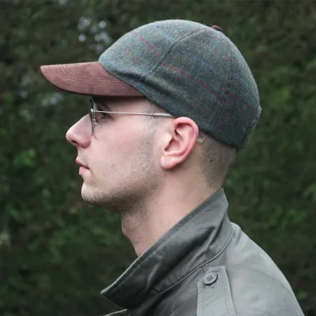 Casquette kaki-marron en laine polyester réglable T58