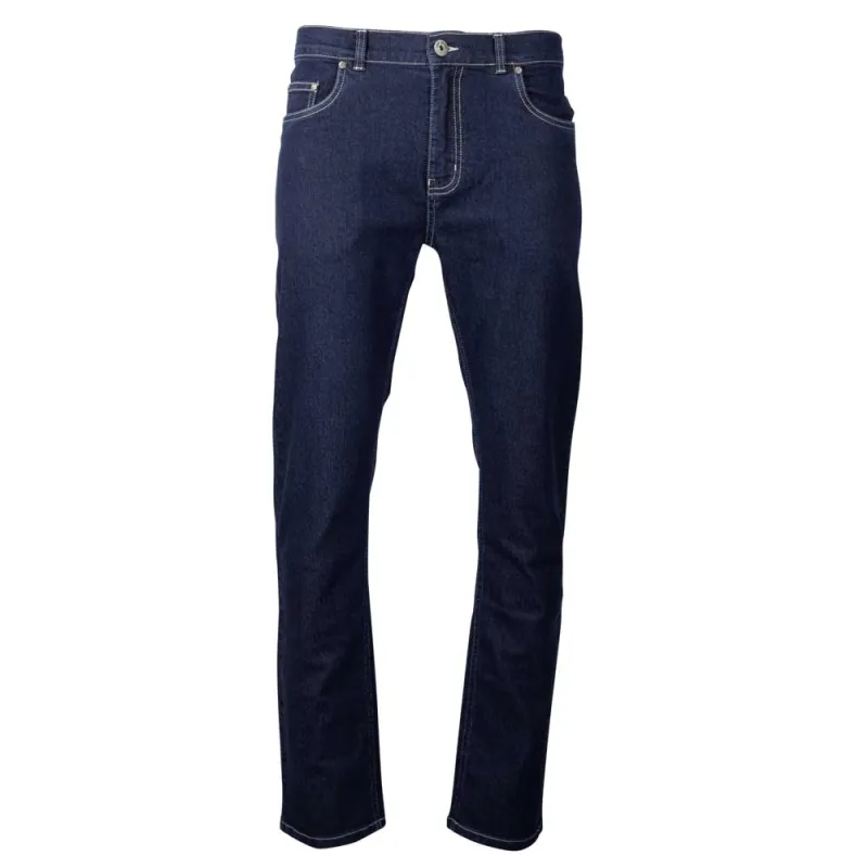 Jeans droit extensible bleu foncé - Tailles 40 à 54