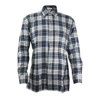 Chemise travail longue bleu Chevron L à 2XL - 100% coton