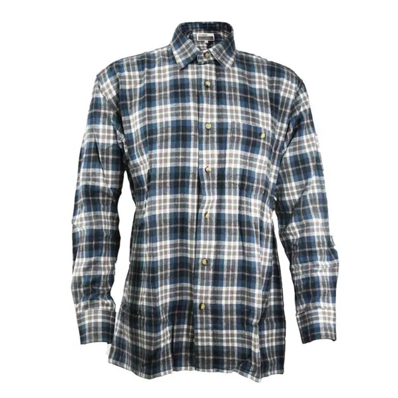 Chemise travail longue bleu Chevron L à 2XL - 100% coton