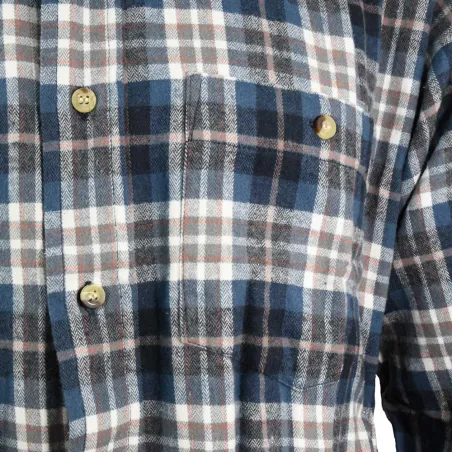 Chemise travail longue bleu Chevron L à 2XL - 100% coton