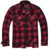 Chemise polaire Jeff Brandit® rouge/noire - Homme manches longues
