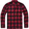 Chemise polaire Jeff Brandit® rouge/noire - Homme manches longues