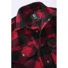 Chemise polaire Jeff Brandit® rouge/noire - Homme manches longues