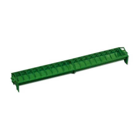 Mangeoire linéaire volailles 50 cm en plastique vert