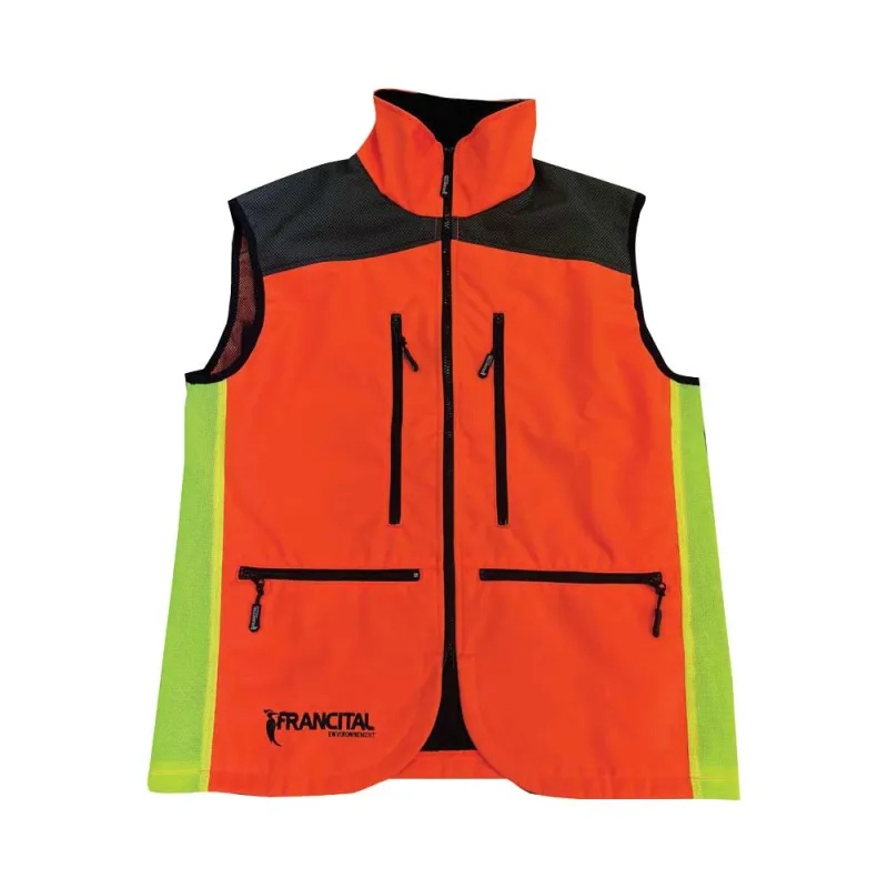 Gilet de traque Francital Atalante 7 poches zippées NF/ISO