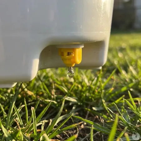 Abreuvoir 12L à 3 pipettes jaunes pour volailles - Olba