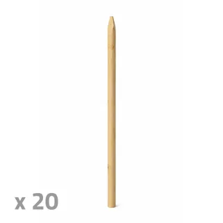 Piquets châtaignier PEFC - Ø6cm x 1,5m - Lot de 20