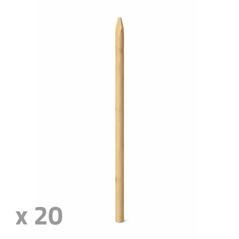 Piquets châtaignier PEFC - Ø6cm x 1,5m - Lot de 20