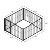 Chenil acier 1,5x2m avec porte 1,5m pour niche