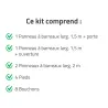 Chenil acier 1,5x2m avec porte 1,5m pour niche