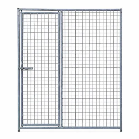 Chenil acier 1,5x1,5 m avec porte - Kit complet sécurisé