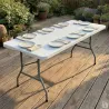 Table pliante résine 10 pers. 180x70cm - pieds métal