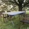 Table pliante résine 10 pers. 180x70cm - pieds métal