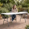 Table pliante résine 10 pers. 180x70cm - pieds métal
