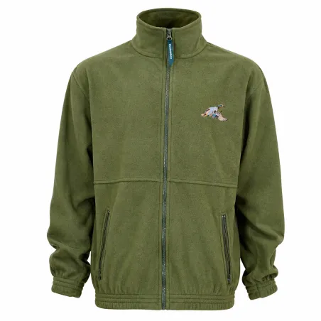 Blouson polaire broderie canard kaki M à 3XL