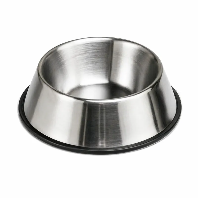 Lot de 2 gamelles inox 24 cm pour chiens - Antidérapantes