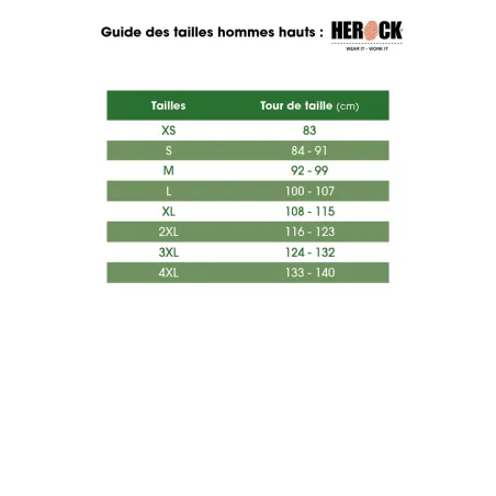 T-shirt Herock® homme coton rouge - Manches courtes 190g/m²