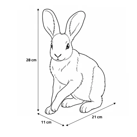 Figurine Lapin Résine - Décoration Intérieur 21x11x28cm